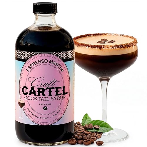 Craft Cartel Espresso Martini Cocktail Syrup Mixer | 16oz | Craft Cocktail & Mocktail Mix | Just Add Alcohol
