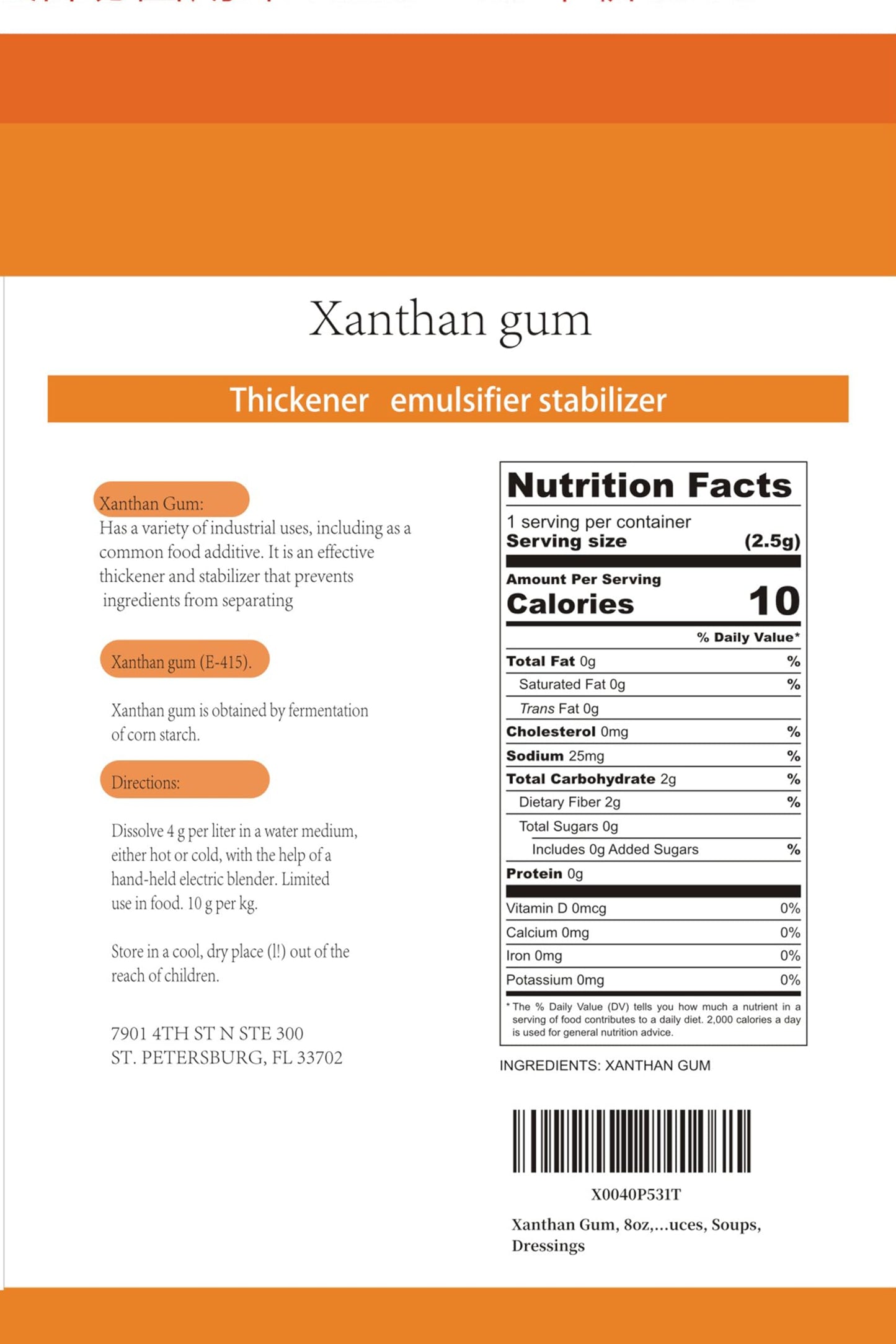 Xanthan Gum - 4 oz - 100% Natural Xanthan Gum Powder - Keto Friendly and Gluten Free - No Carbs for Baking, Xanthan Gum for Thickening and Ice Cream