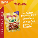 Mariani Dried Pitted Dates, 30oz Bag - Dried Dates Pitted No Sugar Added, No Dairy, Vegan, and Full of Fiber for Snacking, Cooking and Baking
