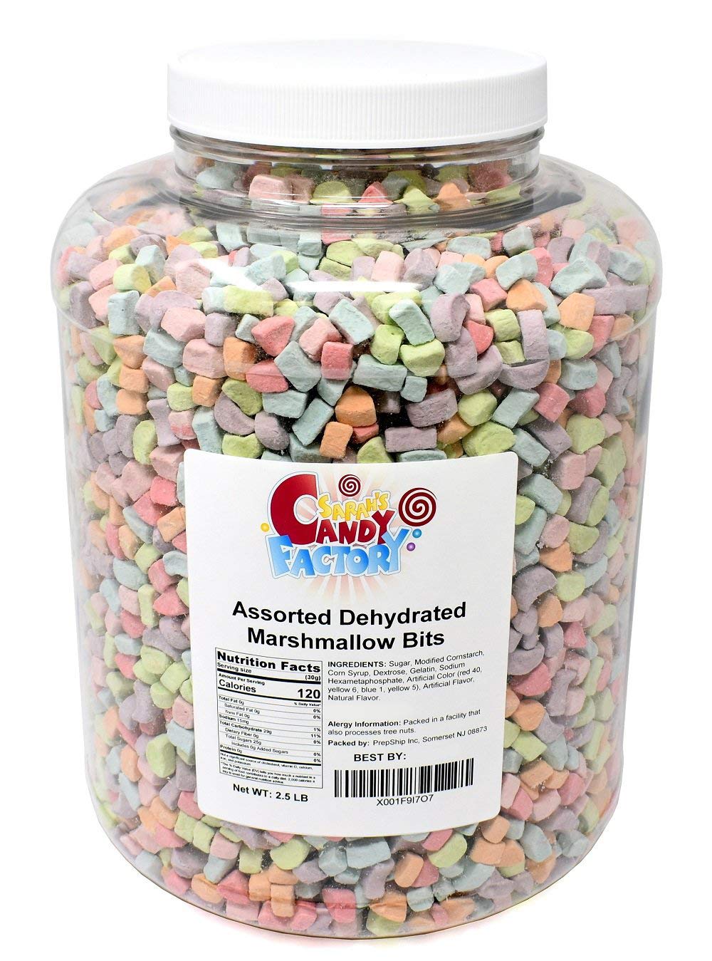 Assorted Dehydrated Marshmallow Bits in Jar (2.5 Pound (Pack of 1))