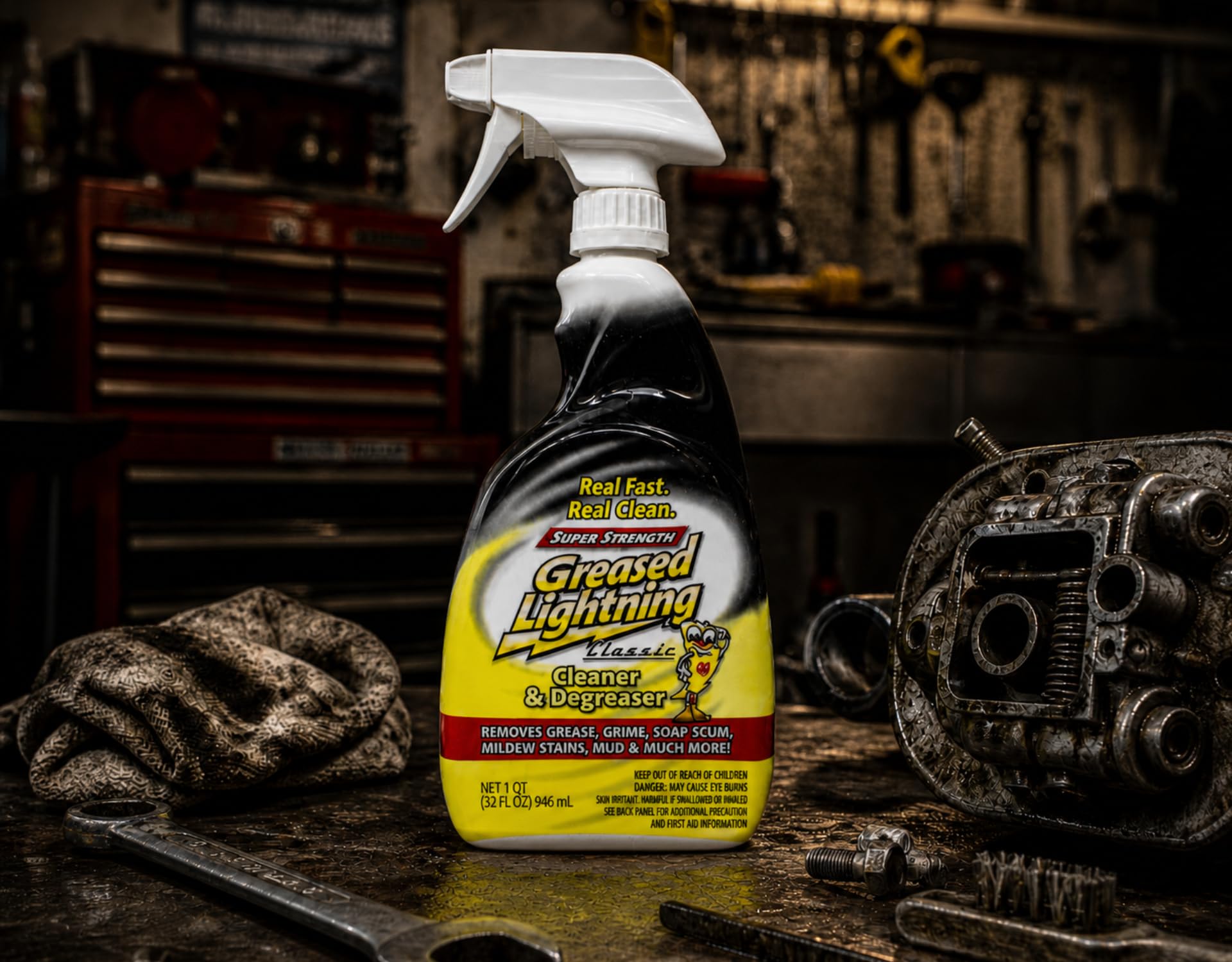 Greased Lightning Super Strength Multi-Purpose Cleaner & Degreaser, 32 fl oz (1) (3 pack)
