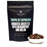August Uncommon Tropic of Capricorn Green Tea - Handcrafted Loose Leaf Sencha - Refreshing Drink with Sweet Dragonfruit Tea & Melon Notes in a