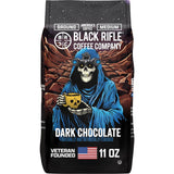 Black Rifle Coffee Company Dark Chocolate Roast 11oz Gound Coffee with Smooth, Indulgent Dark Chocolate Notes for a Decadent Brew.