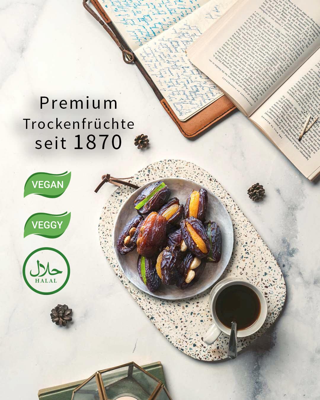 Malatya Pazari Stuffed Medjool Dates with Nuts and Dried Fruit, 8.8oz