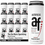 AUTOFOCUS Sparkling Energy Drink - Sparkling Focus Drink with Coffee Fruit & L-Theanine - Clean Caffeine Brain Booster - No Added Sugar Sparkling