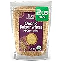Organic Bulgur Wheat Coarse #3 2 LB - Non-GMO, Grown in USA, 100% Natural Wheat Berries, Resealable Bag by Jiva Organics