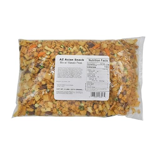 Azar Nut Asian Snack Mix with Wasabi Pea, 5 Pound -- 2 per case.