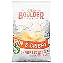 Boulder Canyon Thin & Crispy Cheddar Sour Cream Potato Chips, 6 OZ