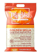 Pardesi Golden Sella Basmati Rice 10LB - Golden Sella Basmati for Biryani, Pulao & Everyday Rice | Halal, Non-GMO | Premium Quality