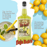 Baja Bob's Sweet n Sour Mix 1.75 L Bottle - Sugar Free Cocktail Mixer - Keto Friendly - Low Calorie - Low Carb - Non-Alcoholic Margarita Mix