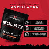 Unmatched Isolate Grass Fed Whey Protein | Muscle Build & Recovery | Gluten & Lactose Free | Natural Flavors & Sweeteners | 24g Protein | 22 Servings