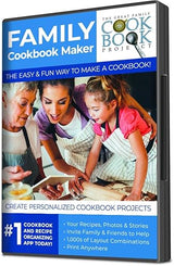 Personalized Cookbook Making Kit Including 1 Printed Cookbook - Fun, Convenient and Easy to Use: Preserves Family Recipes for Future Generations