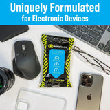 Fortress Electronic Wipes (25 ct, Pack of 2) To-Go Tech Wipes for Screens, Phones, Keyboards, TV Monitors, Computer Screens, and More [Travel Size]