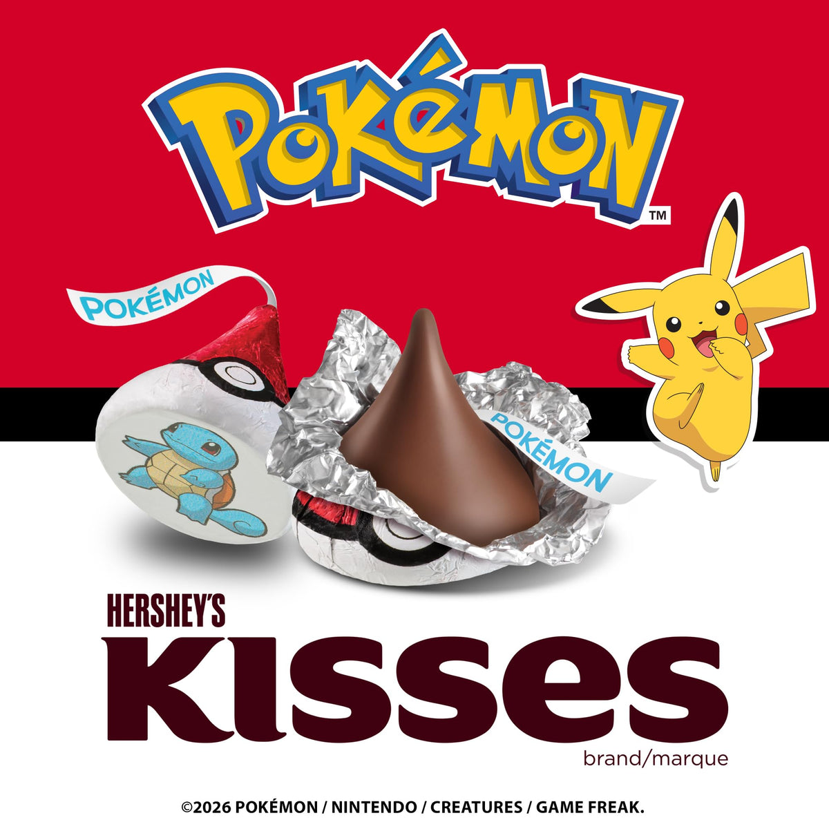 HERSHEY'S KISSES Milk Chocolate Pokémon Special Edition Candies, 180g