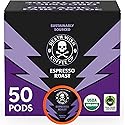 Death Wish Coffee, Espresso Roast Single Serve Coffee Pods - Fair Trade and Organic (50 Count)