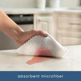 S&T INC. 50 Pack Microfiber Cleaning Cloth with Box, Bulk Towels for Home, Reusable Microfiber Towels for Cars, Cleaning Rags, White, 190gsm, 11.8
