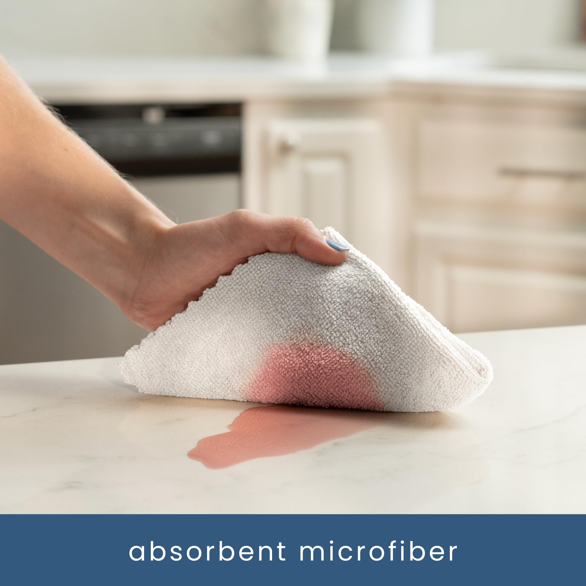 S&T INC. 50 Pack Microfiber Cleaning Cloth with Box, Bulk Towels for Home, Reusable Microfiber Towels for Cars, Cleaning Rags, White, 190gsm, 11.8