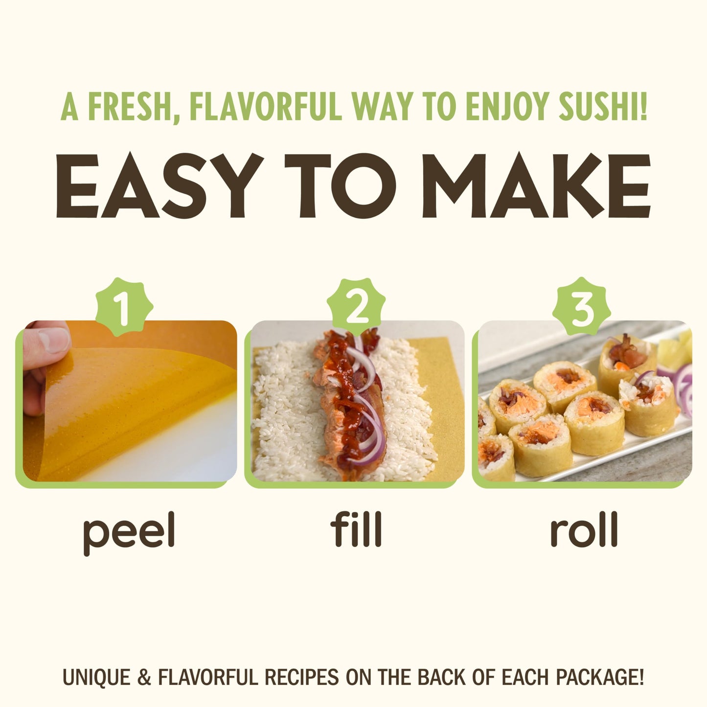 Pineapple Habanero Sushi Wraps (5 Count) - Gluten-Free, Vegan, Plant-Based Low-Carb Wraps - Non-GMO, Paleo-Friendly, Sweet & Spicy Nori Wrap