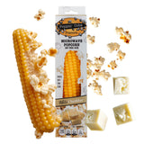 Poppin Cobs Microwave Popcorn on the Cob (8 PK) (White Cheddar) Whole Popcorn Kernels, Individually Wrapped Healthy Pop Corn on the Cob with Bags