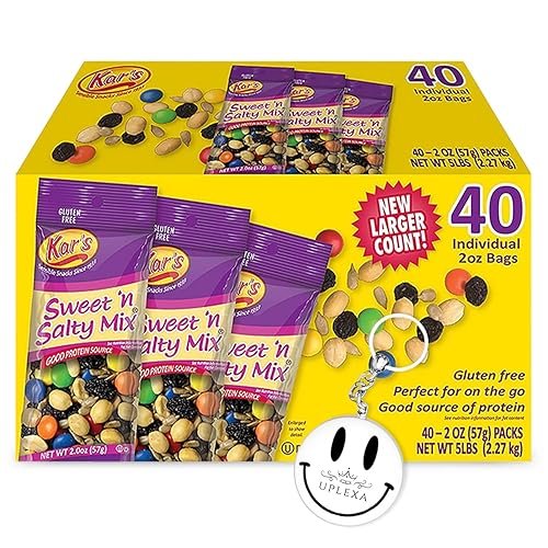 Kar’s Sweet and Salty Trail Mix - 40-Pack Trail Mix Individual Packs 2oz - Gluten-Free Trail Mix Bulk - Rich Source of Protein - Sweet and Salty