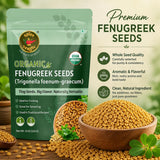 Spice Magic Organic Fenugreek Seeds 8 oz (226g) | USDA Organic Methi Seeds (Semillas de Fenogreco) | Whole Aromatic Spice | Lab Tested | Resealable