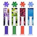 EKE 4 Pack Flower Toilet Gel Stamp Long Lasting Fragrance Anti Limescale Odor Removal Cleaner For Bathroom