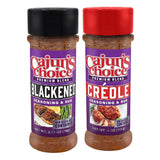 Cajun's Choice Variety Pack: Creole Seasoning 3.8 oz (2) + Blackened Seasoning 2.75 oz (2) Cajun's Choice Louisiana Foods - (New Look - Same Great
