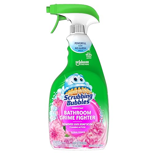 Scrubbing Bubble Bathroom Grime Fighter, Floral Fusion Scent, 32 oz Spray Bottle