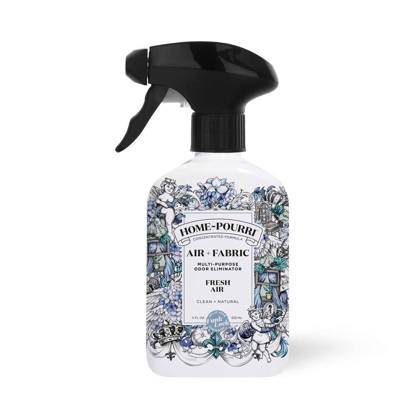 Home-Pourri Air + Fabric Multi-Purpose Odor Freshener Spray, 11 Fl Oz, Up to 570 Uses, Fresh Air Scent, Room Deodorizer with Essential Oils