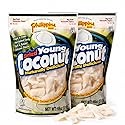 Philippine Brand Premium Dried Coconut Strips and Chunks - 2 Pack -18 oz Natural Young Coconut Meat Snacks from the Philippines - Healthy Filipino
