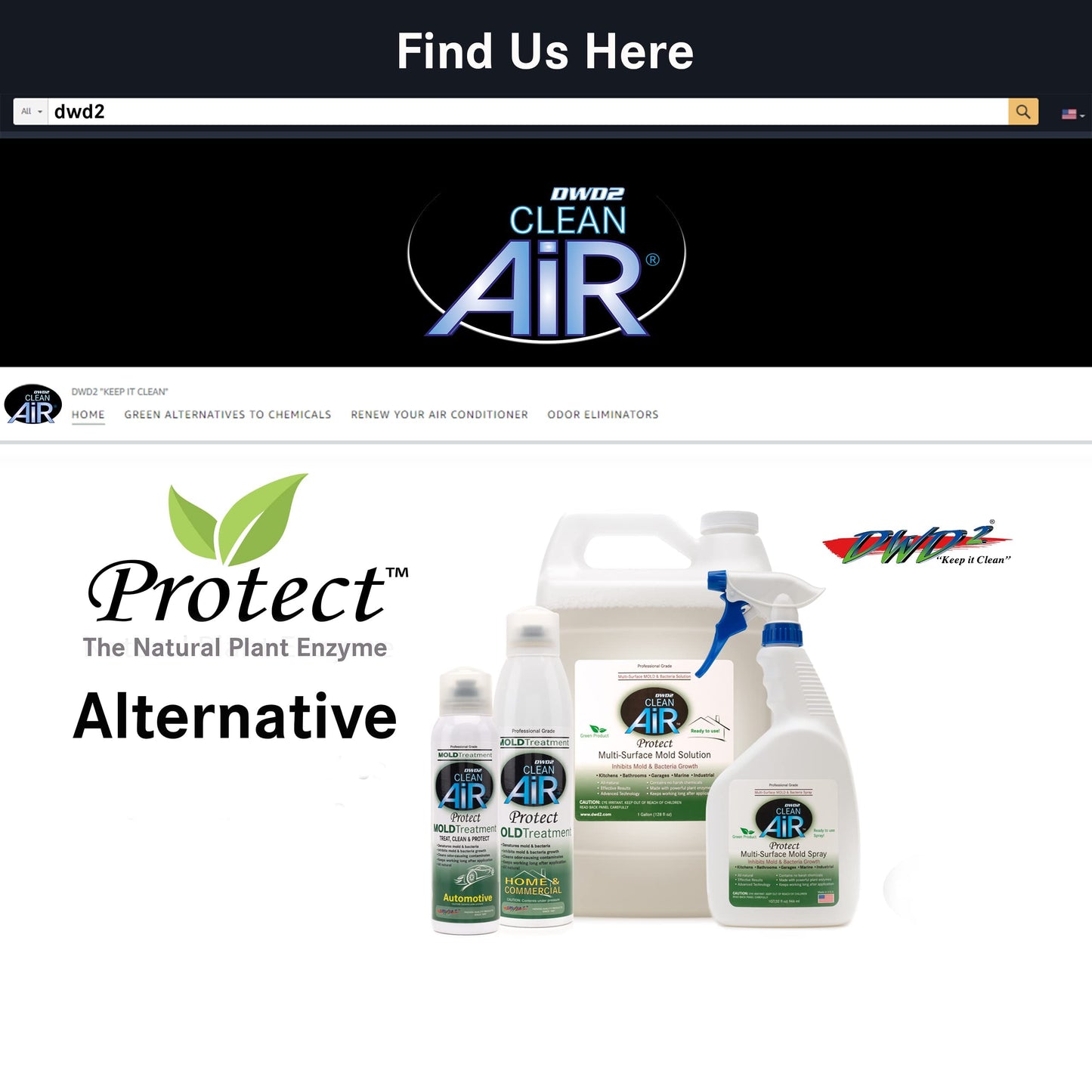 DWD2 Protect Multi-Surface Odor Control Spray 32 oz - Plant-Derived Formula for Hard & Soft Surfaces, Non-Toxic Indoor Freshening Solution for Home