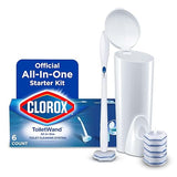 Clorox ToiletWand Toilet Cleaning Kit, ToiletWand, Caddy and 6 Refills, Pack of 6 (Pack May Vary)