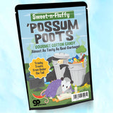Possum Poots Cotton Candy - Funny Gag Gift for Men and Women - Weird Stocking Stuffers, Jokes for Gift Baskets, Blue, Gluten Free, Made in USA