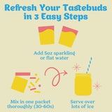 Craftmix Lemonade Variety Mix, 12 Packets, Easy Powder Drink with Real Fruit, Low-Sugar, Vegan, Low-Carb, Non-GMO, Dairy-Free, Gluten-Free, Flavored