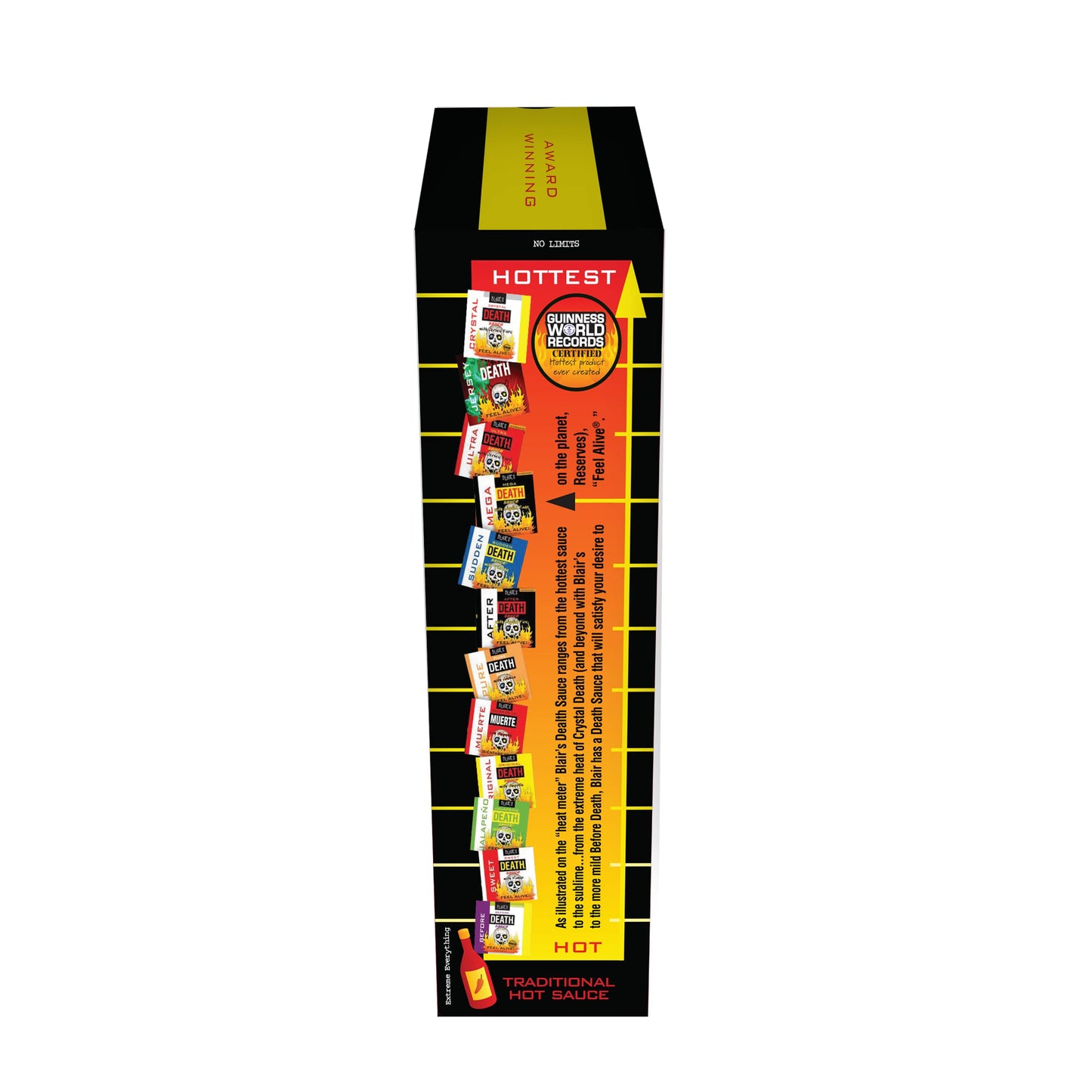 Blair's Mega Death Hot Sauce 5 Oz with Habaneros, Cayenne - 650x hotter than a Jalapeno - with Liquid Rage & Skull Key Chain