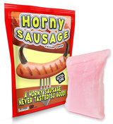 Horny Sausage Cotton Candy - Funny Food Gifts for Women - Sausage Gift for Sausage Lovers - Pink Strawberry Flavor - Stocking Stuffers for Wives
