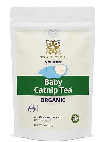 Secrets Of Tea Baby Catnip Sleepy Time Tea - Organic Relaxing Herbal Blend for Babies and Newborns, Gentle and Caffeine-Free - 20 Tea Bags (1 Pack)