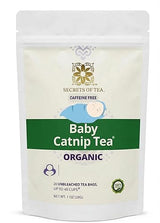 Secrets Of Tea Baby Catnip Sleepy Time Tea - Organic Relaxing Herbal Blend for Babies and Newborns, Gentle and Caffeine-Free - 20 Tea Bags (1 Pack)