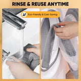 Sakerplus Retractable Gap Dust Cleaner, Artifact,Extendable Duster Cleaning Tool for Hard-to-Reach Areas, Reusable Washable Dusting Wand
