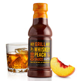 Hey Grill Hey | BBQ Sauce | Sweet and Savory, Chicken Sauce | BBQ Glaze | Salmon, Ribs | Grilling Essentials | Whiskey Peach