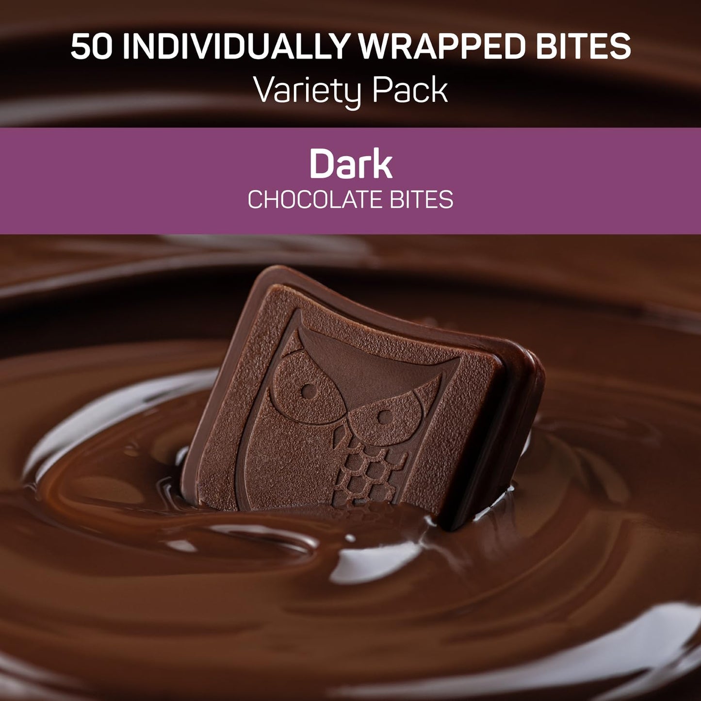 AWAKE - Caffeinated Chocolate Bites - Dark Chocolate, 50 Bites - 50mg Caffeine - Individually Wrapped Energy Bites - Coffee Alternative - Fairtrade
