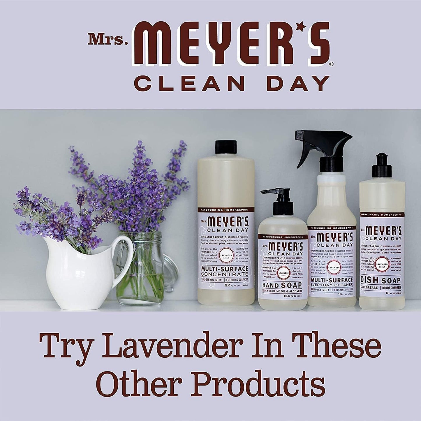 Mrs. Meyer's Glass Cleaner Lavender, 24 FL OZ. 1 ct.