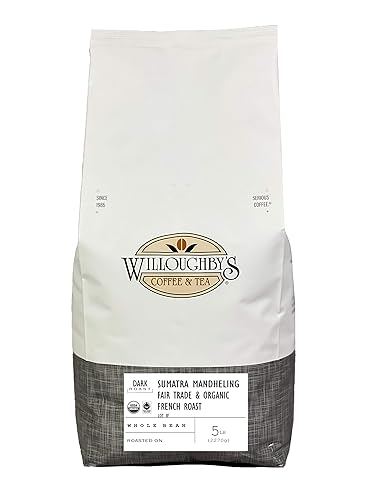 Sumatra Mandheling French Roast Fair Trade & Organic 5 Pound Whole Bean