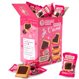 Michel et Augustin Chocolate Cookie Squares, Valentine’s Chocolate Gift Box, Dark Chocolate & Sea Salt French Shortbread Cookies, Valentine’s Candy