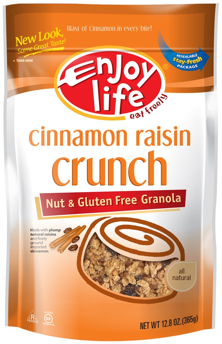 ENJOY LIFE CEREAL GF GRAN CINN CRNCH WF D, 12.8 OZ