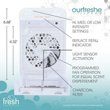 Fresh Products ourfreshe Plug In Air Freshener 30 Day Refills Replace Messy Aerosols with Dry Fragrance For Use in Medium Sized Spaces Coconut Vanilla