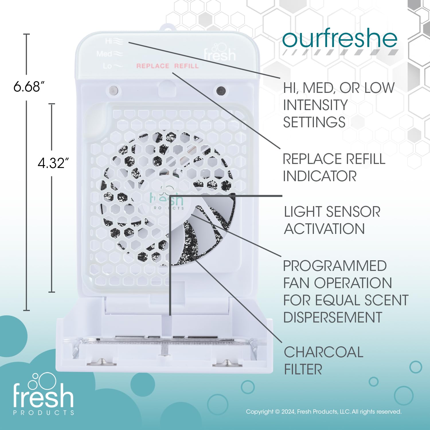 Fresh Products ourfreshe Plug In Air Freshener 30 Day Refills Replace Messy Aerosols with Dry Fragrance For Use in Medium Sized Spaces Coconut Vanilla