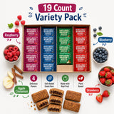 Nature’s Bakery Fig Bars Variety Pack, 19 Count - Apple Cinnamon, Original Fig, Blueberry & Raspberry - Soft-Baked Snack Bars for On-the-Go