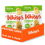 Whisps Cheese Crisps Parmesan Cheese | Protein Chips | Healthy Snacks | Protein Snacks, Gluten Free, High Protein, Low Carb Keto Food (10.8 Oz, 2