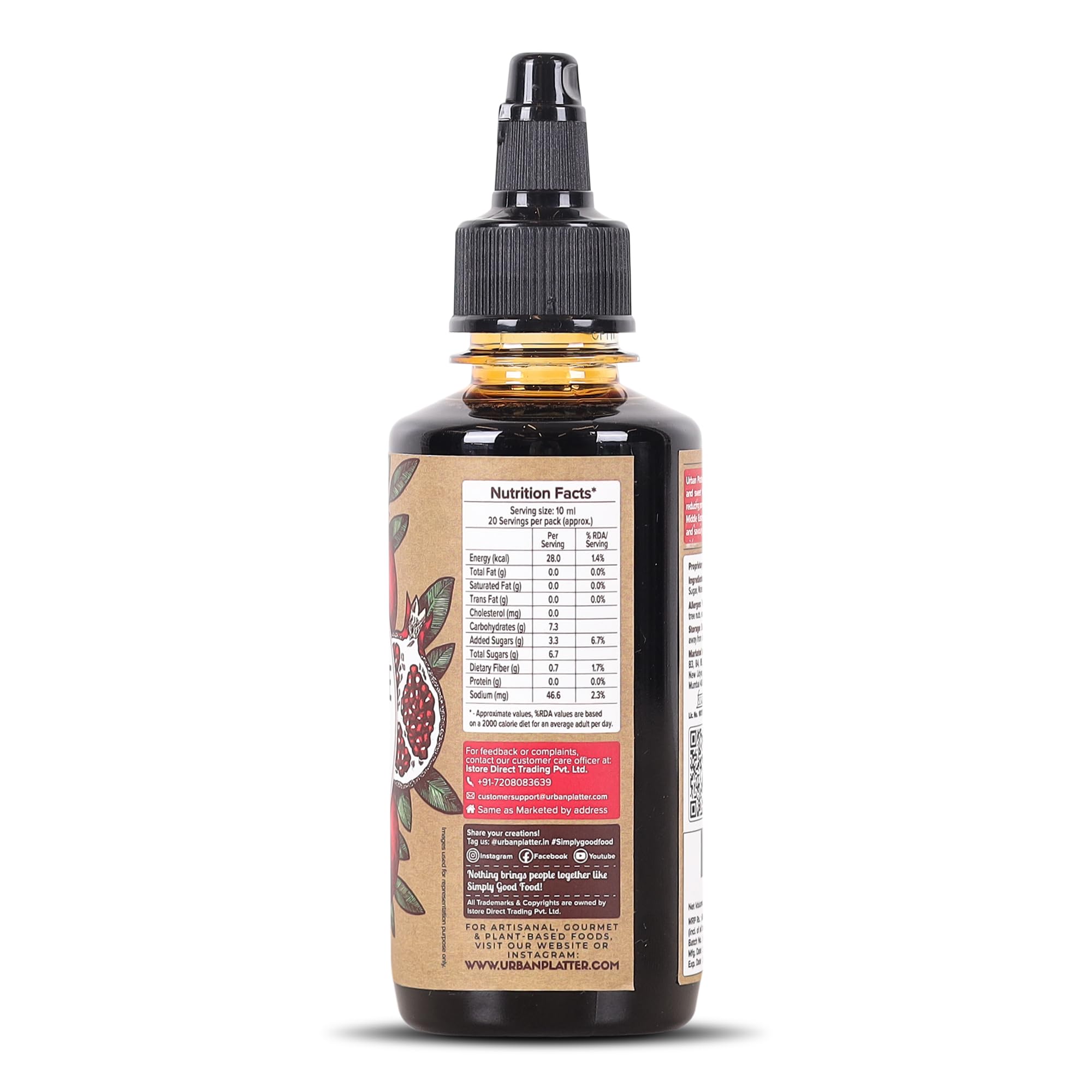 Urban Platter Pomegranate Molasses, 200g [Rob-e-Anar, Premium Molasses]